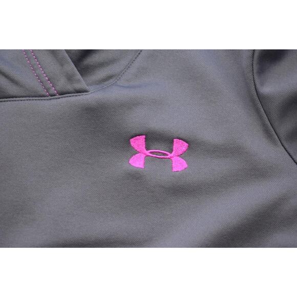 Under Armour Hoodie Gray Fleece Pullover Sweater Womens Size XS XSMALL - Picture 6 of 9